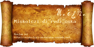 Miskolczi Árvácska névjegykártya